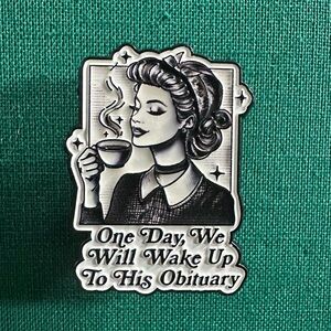 Black and White Retro Style Pin